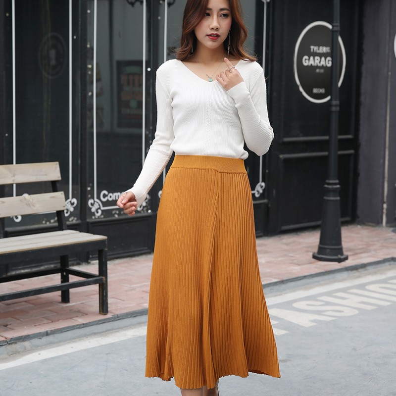 Elegant khaki skirt for ladies