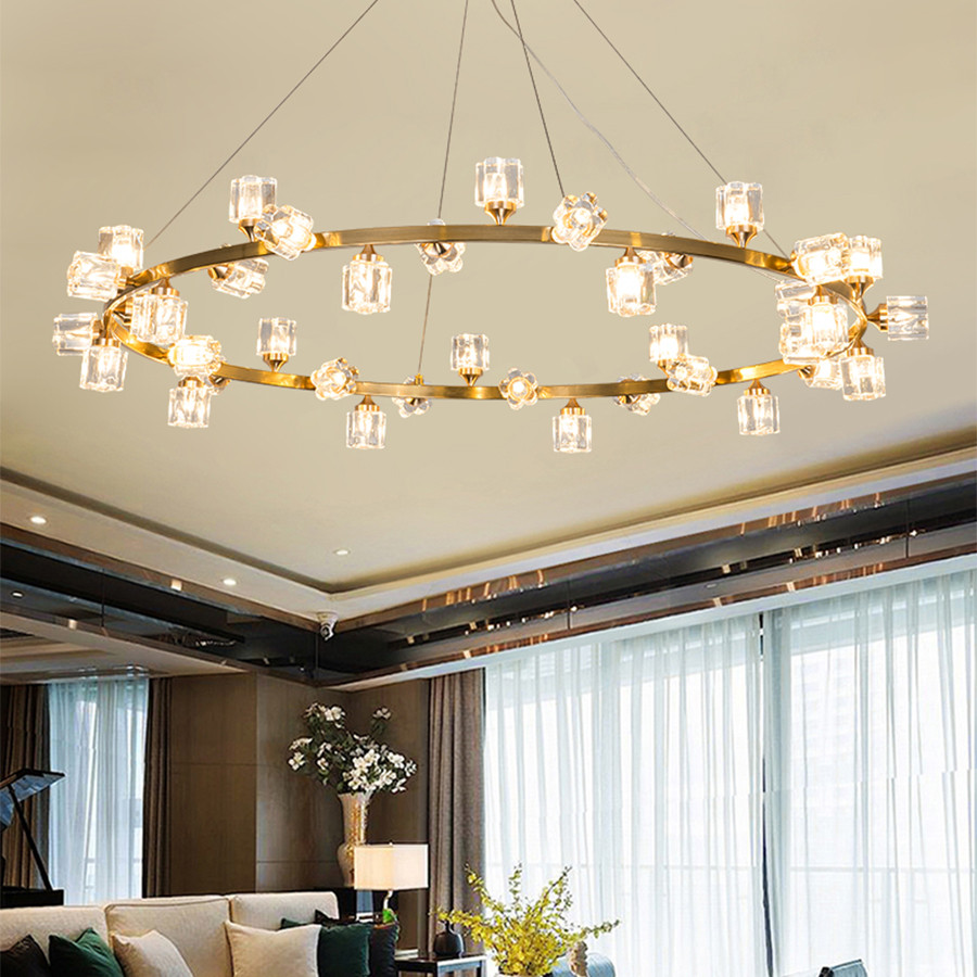 Bedroom living room crystal chandelier 3