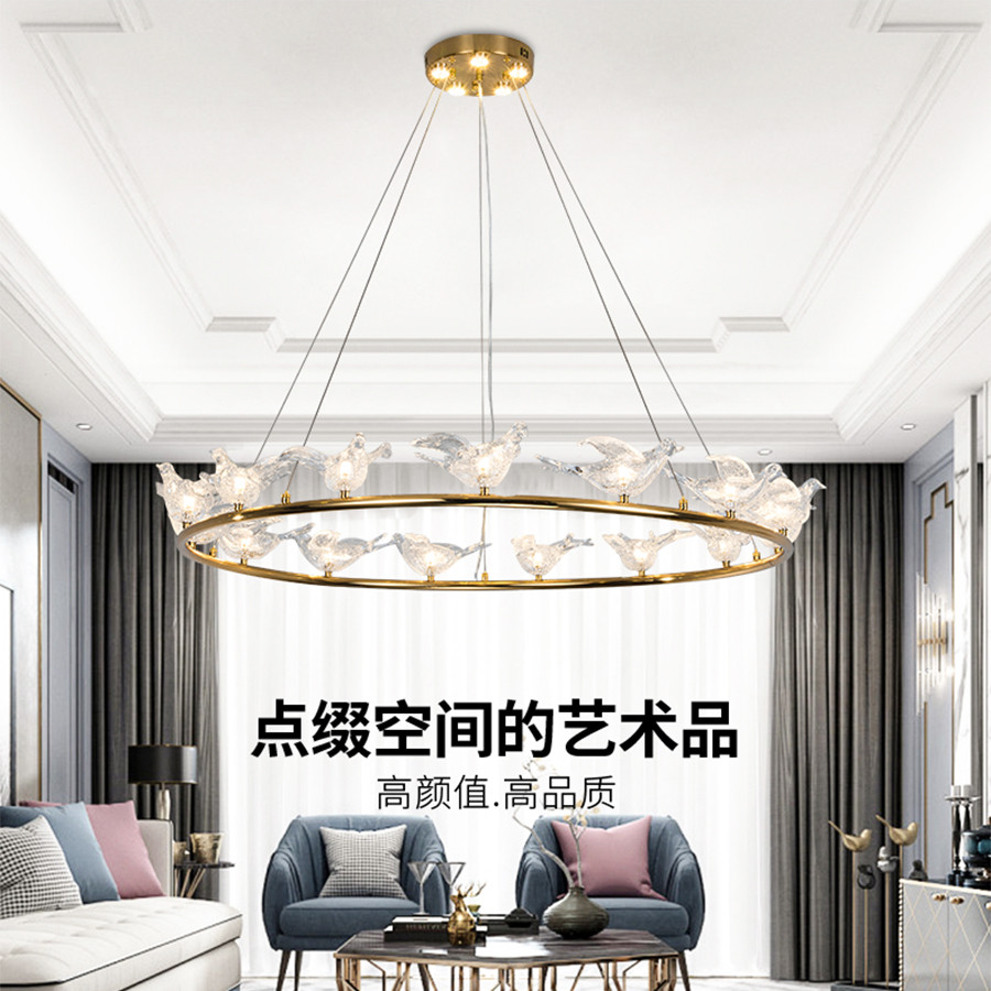 Bedroom living room crystal chandelier 4