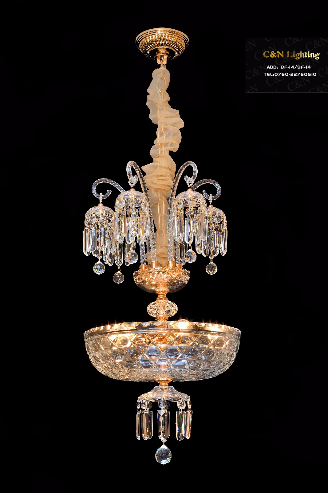 High grade crystal glass chandelier