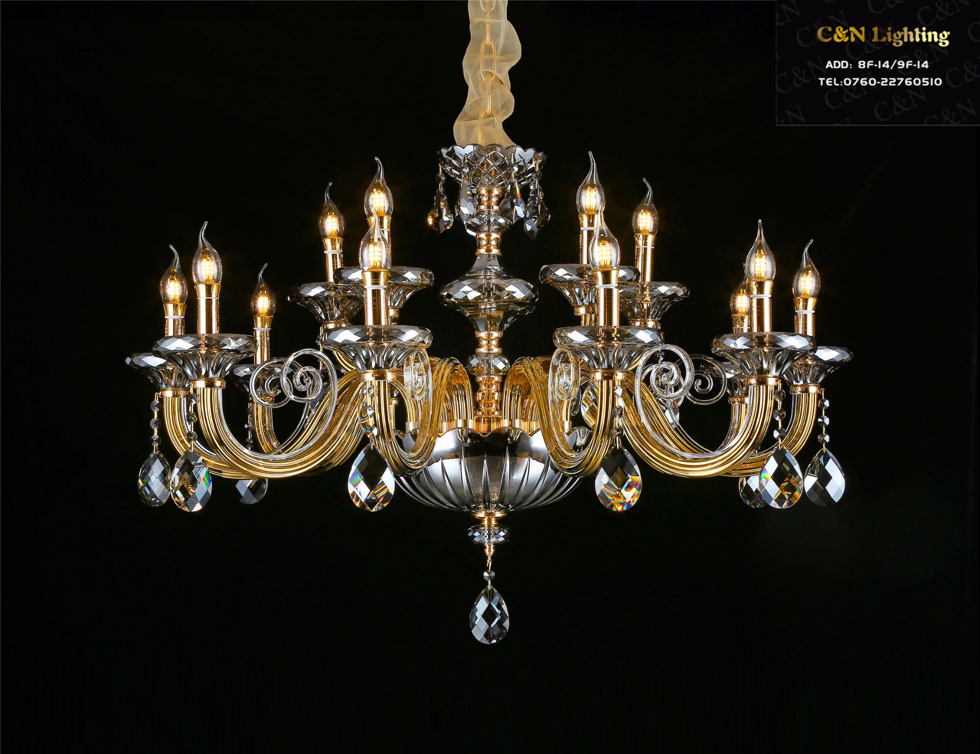 Candle lamp glass crystal chandelier