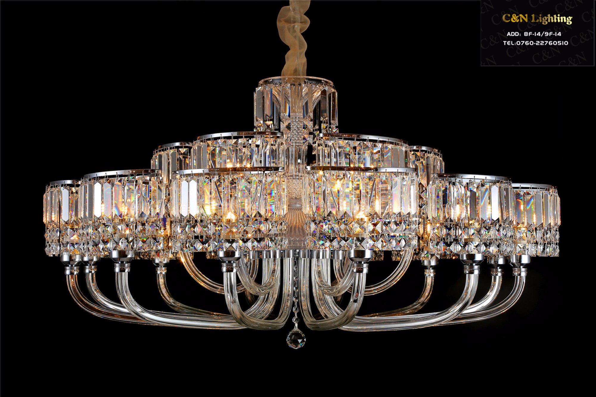 Water drop glass crystal chandelier