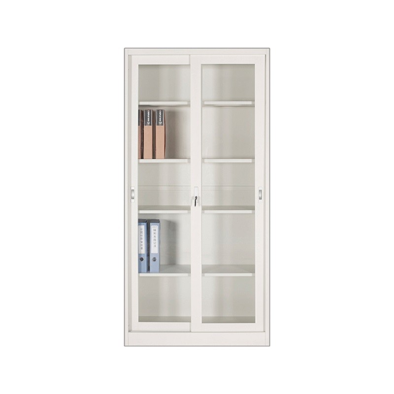 Modern Glass sliding door steel Cupboard filing cabinet