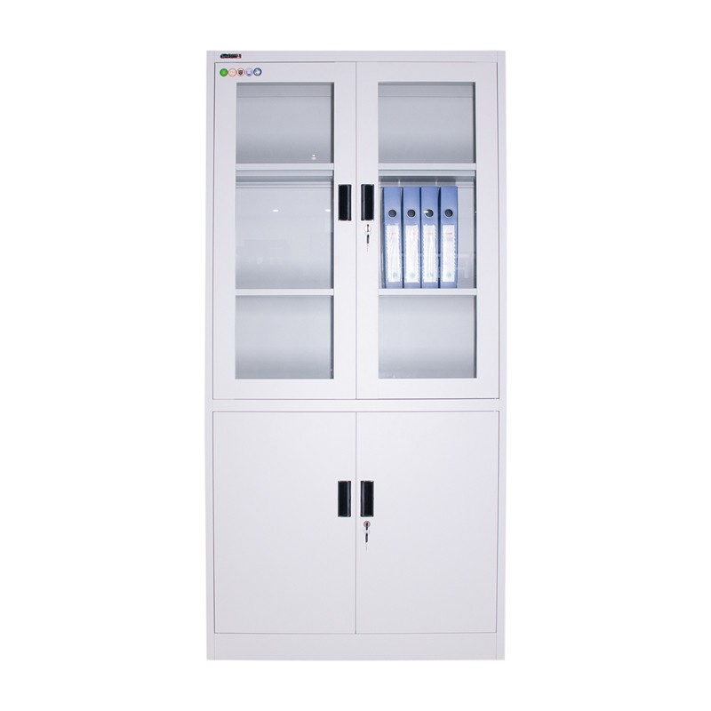 Swing up glass door steel storage filing cabinet