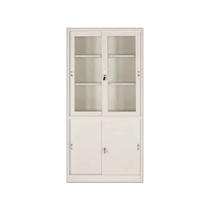 Glass Sliding Door Storage steel file Cabinet cupboard