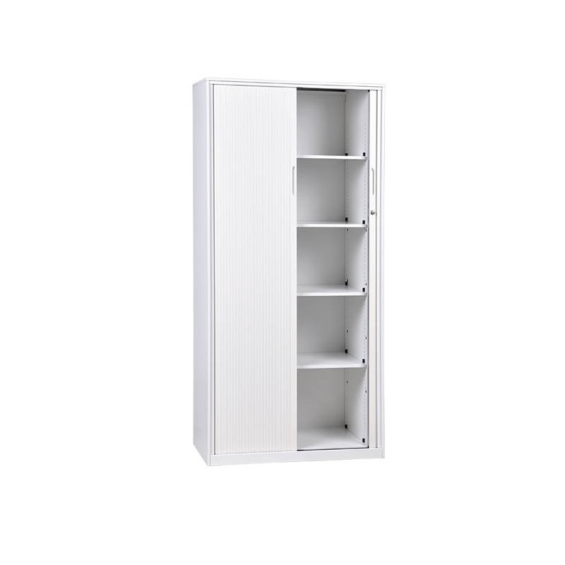 Durable knock down plastic tambour door steel horizontal file cabinet