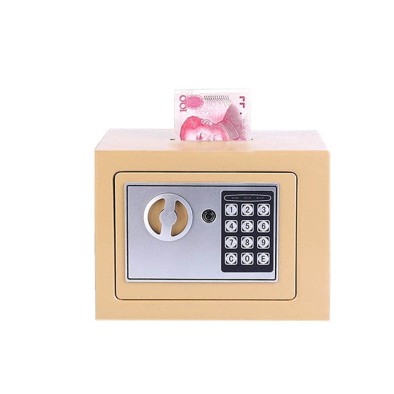 Modern color fireproof mini piggy bank steel electronic safe deposit box