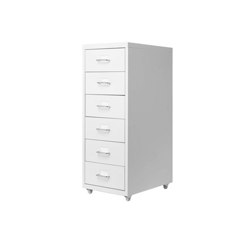 Customized household assembled desk side 6 drawers mobile filing cabinet