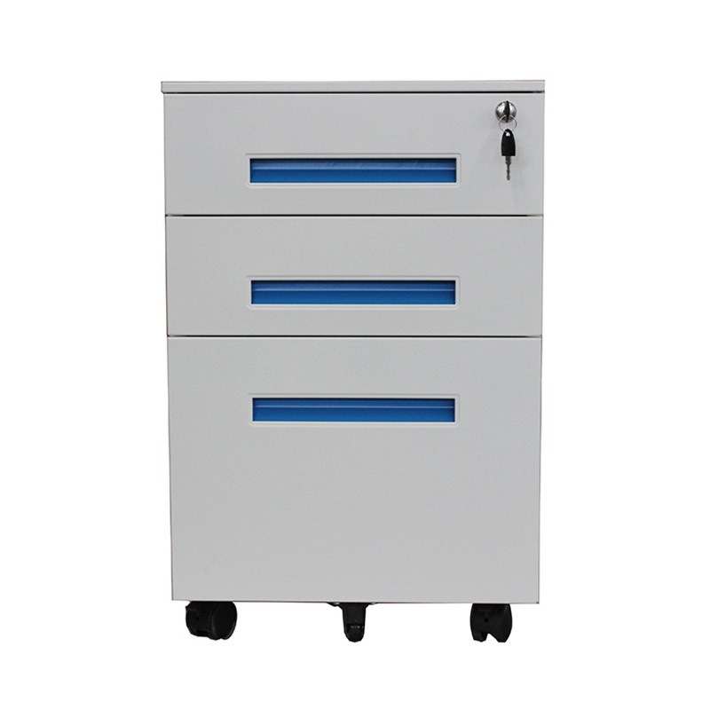 Cheap 3 Drawer Lockable File  Mobile storage Cabinet with  casters