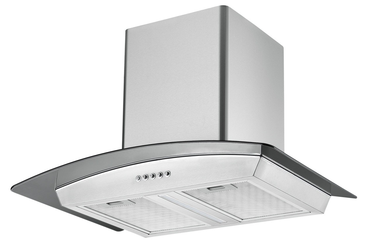 Factory directly sale small suction glass range hood 