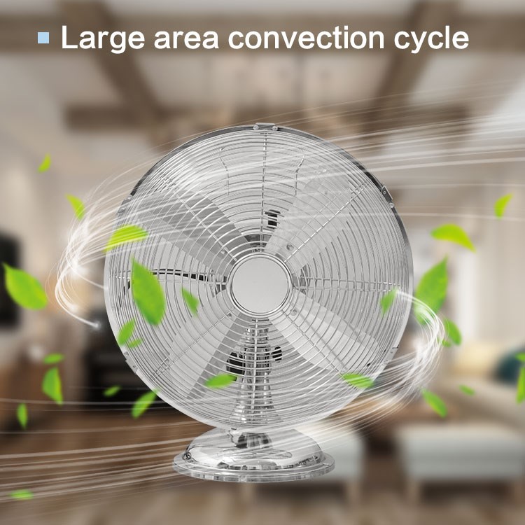 2019-2020 new modern adjustable wind speed 12 inch retro metal table fan