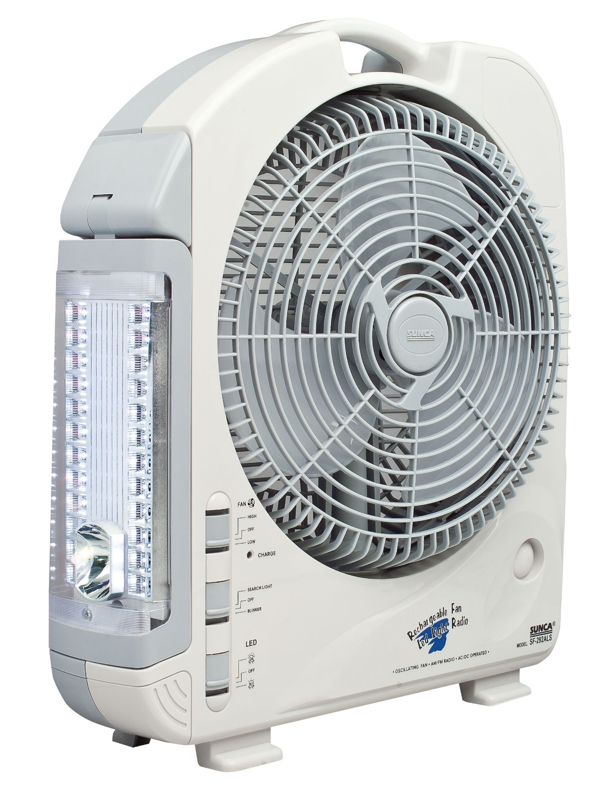 SUNCA 12 INCH SF-292ALs TABLE FAN WITH LED NIGHT LIGHT