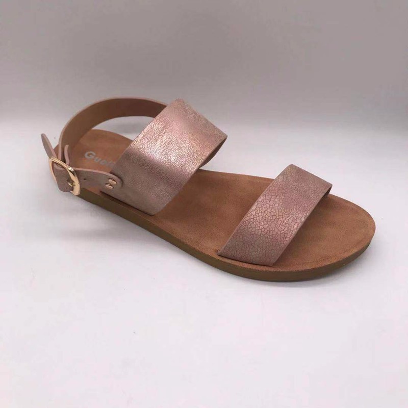 Women's flat bottom casual sandals with sandals