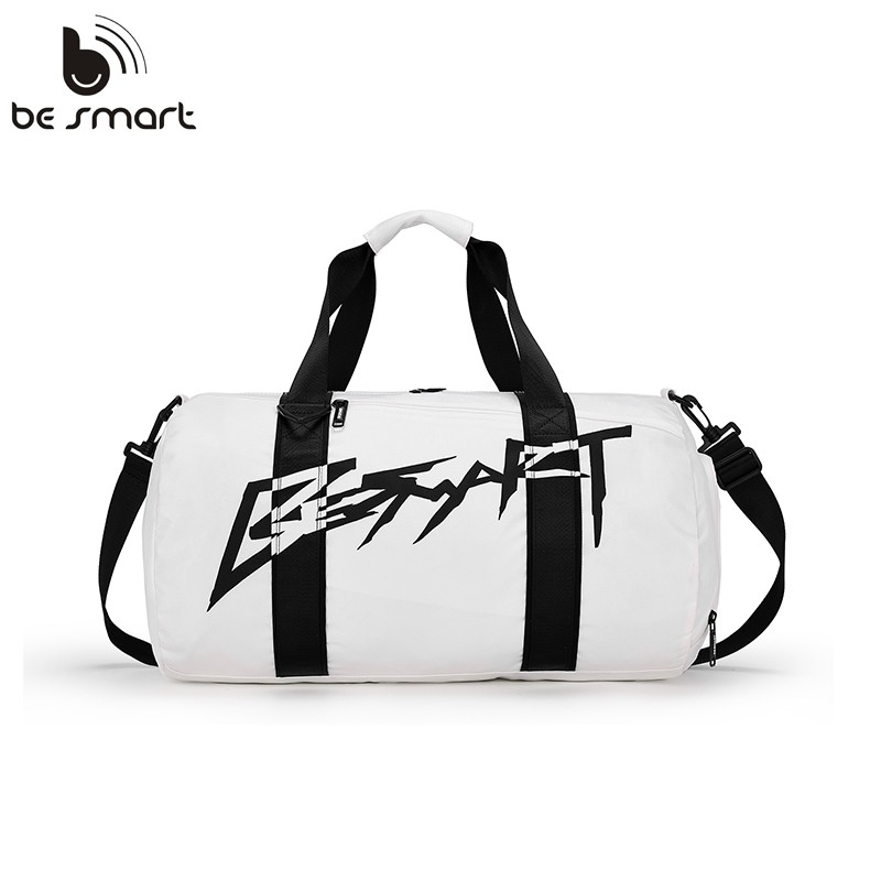 Lightweight waterproof travel bag gym bag Black/White