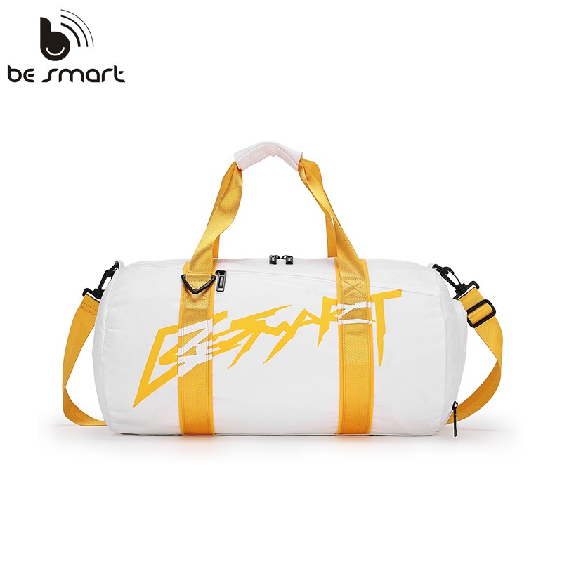 Lightweight waterproof travel bag gym bag Yellow/White