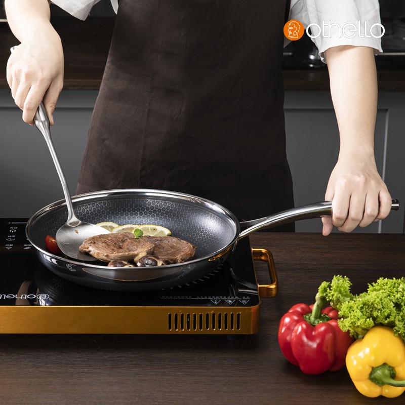 Grace 28*5cm Stainless Steel Double-sided Non-stick Frying Pan