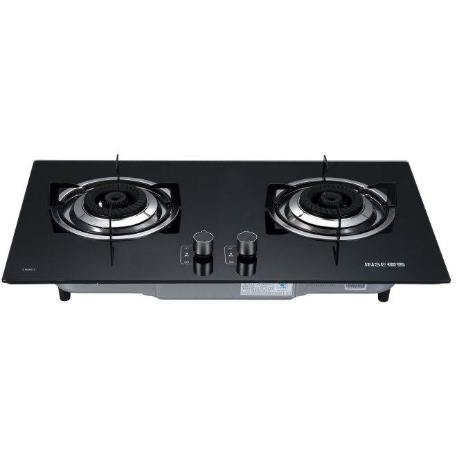 INSE Built-in gas hob/Tempered Glass /2burners/Q1608(B)-S