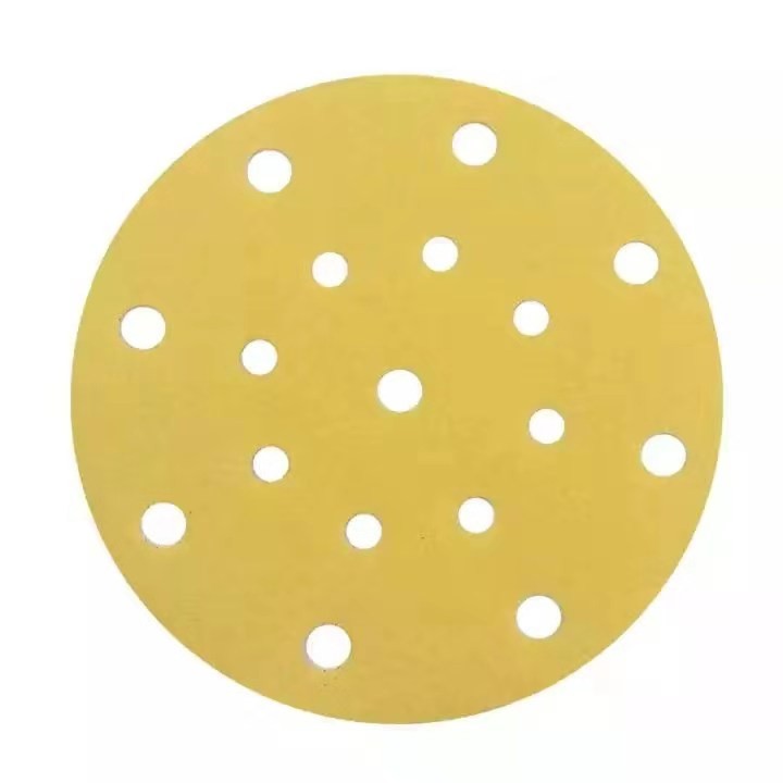 125mm gold velcro disc for metal and wood polishing sanding paper