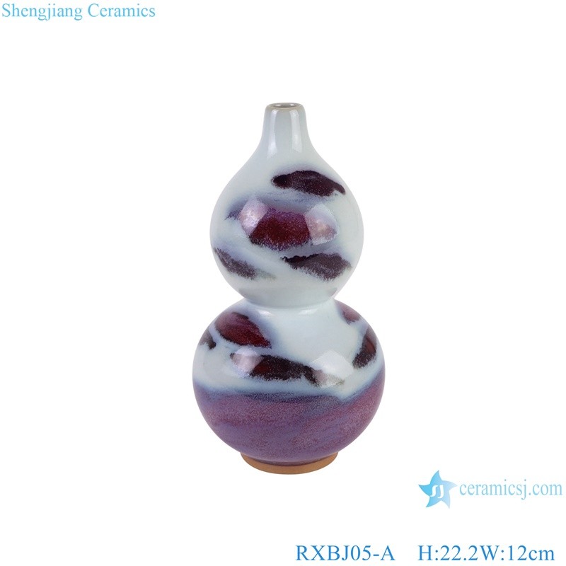 RXBJ05-A Jingdezhen small size Jun kiln landscape gourd shape vase