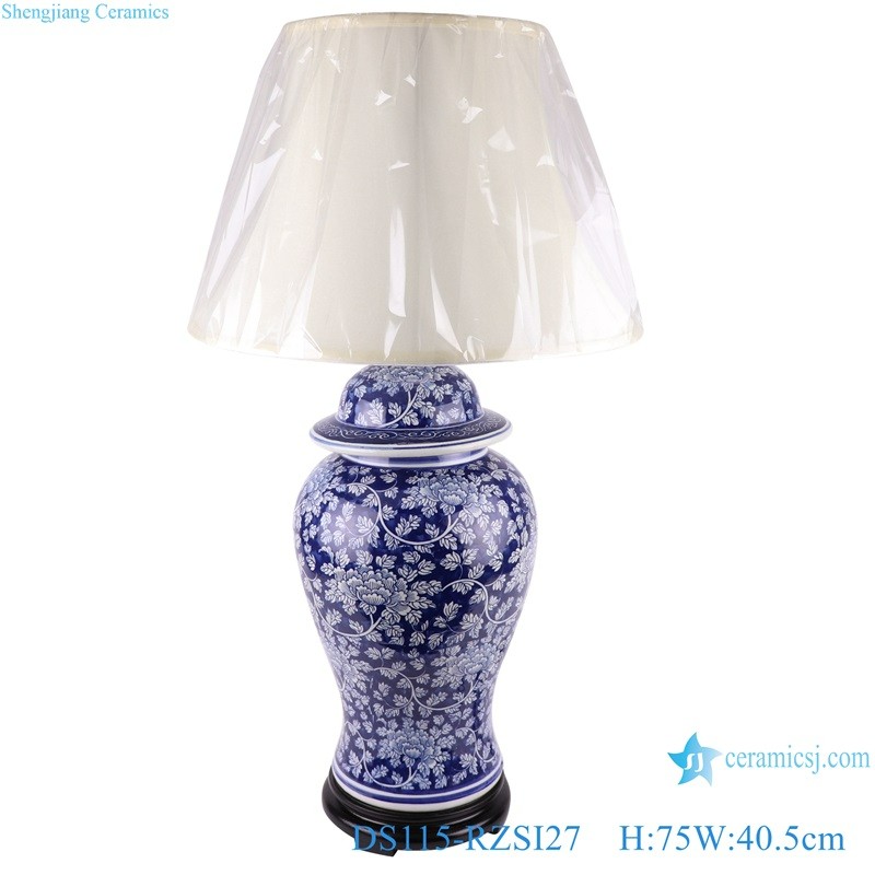 Porcelain Plum Table lamps Ginger Jars Ceramic lamp base