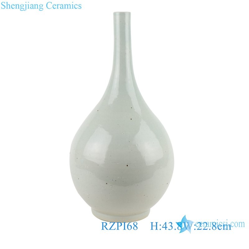  Egg white color porcelain water drop shape Decorative flower vase