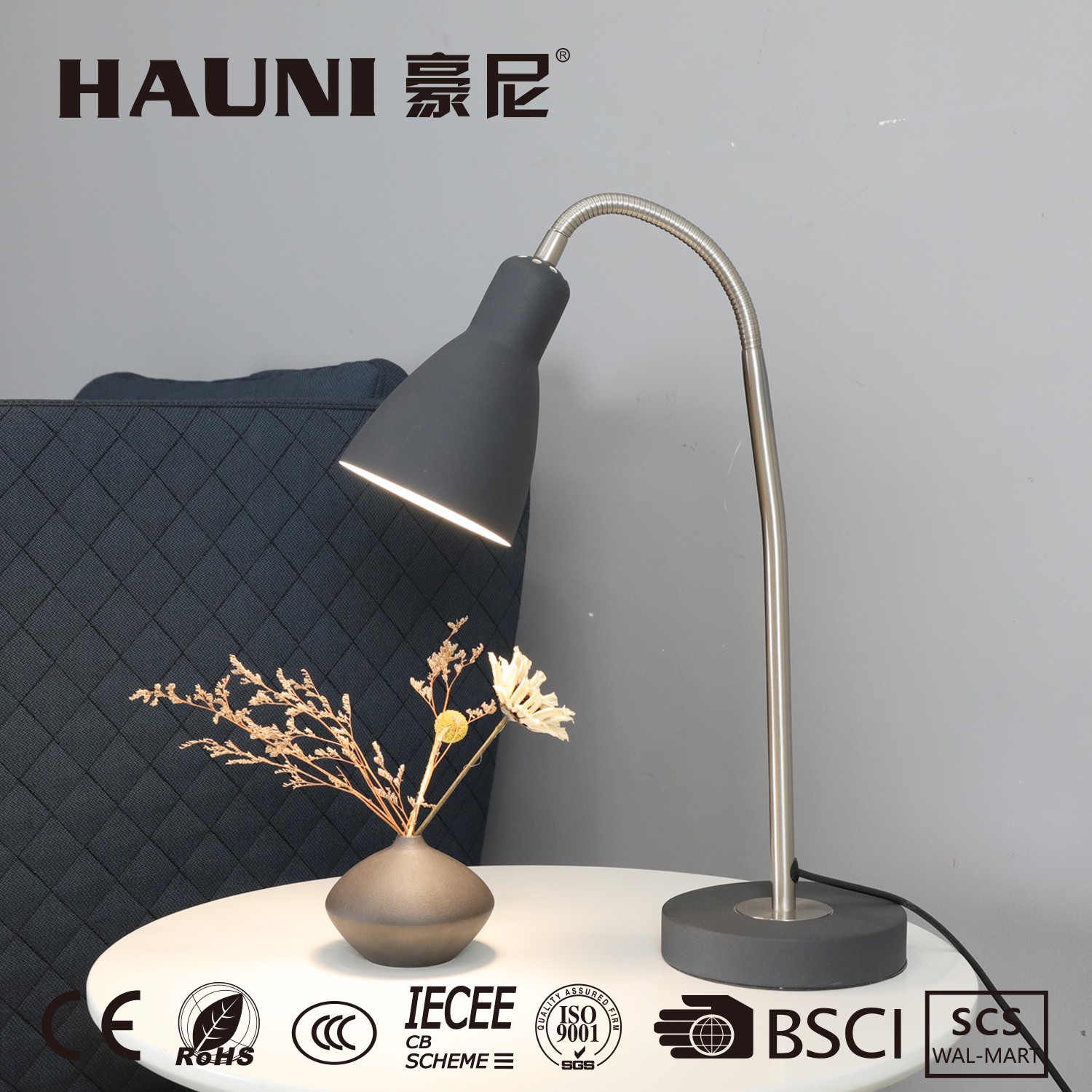 Modern Home Decoration Simple Bedroom Nordic Metal Side Table Lamp