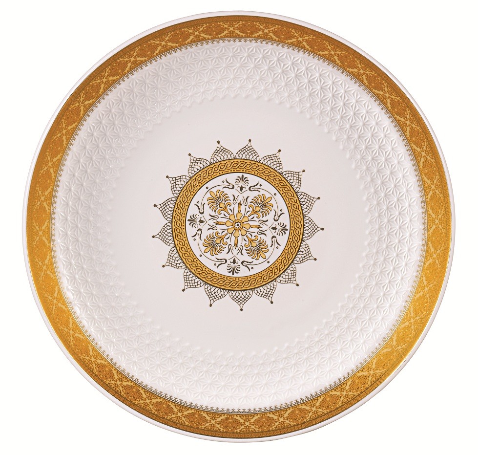 CERAMIC PLATE WITH DECALS