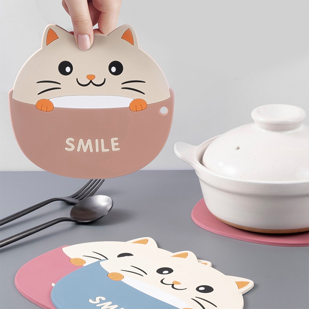  Desktop Waterproof Cartoon Placemat Tea Cup Mat Cute Mug Pad