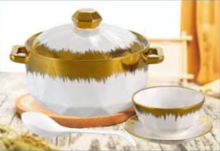 15 PCS SOUP SET with gold